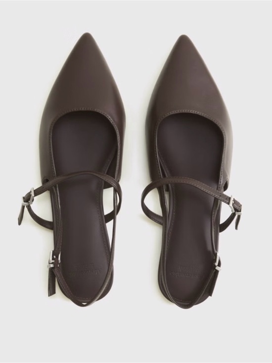 Abercrombie & Fitch Shoes - Abercrombie & Fitch Dark Brown Pointed Slingback Flats